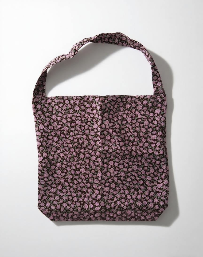 Floral patterned bag on a white background