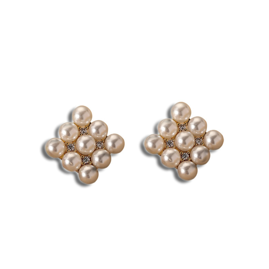Mosaic Pearl Studs