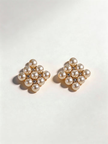 Mosaic Pearl Studs