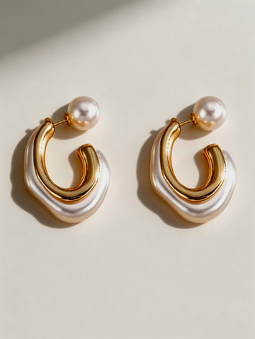 Sculptural Pearl Earrings