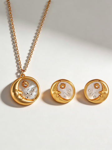 Sun, moon, stars Necklace
