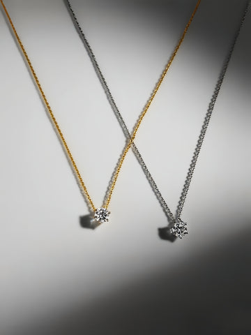 Classic Solitaire Pendant Necklace