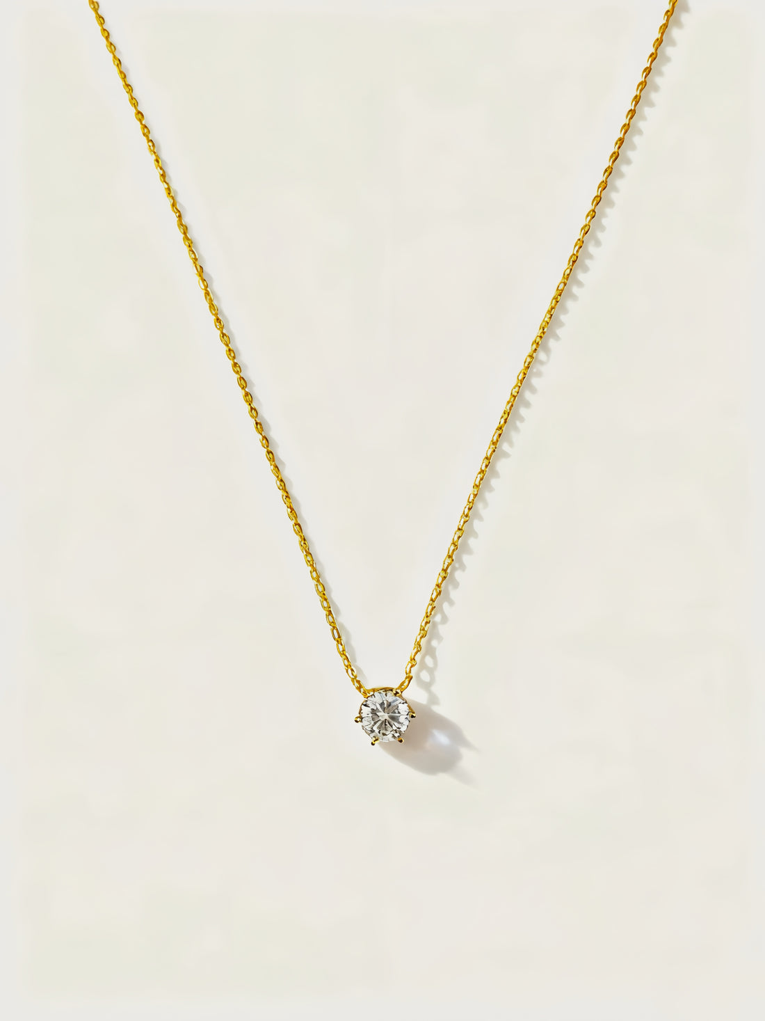 Classic Solitaire Pendant Necklace