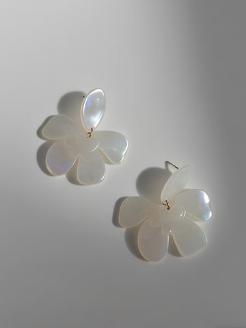 Luminous Floral Dangle Earring
