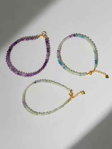 Pastel Stone Bracelet Set