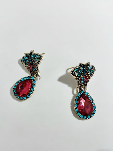 Vintage Toned Butterfly Earring