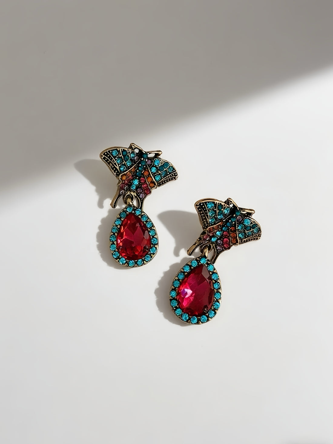 Vintage Toned Butterfly Earring